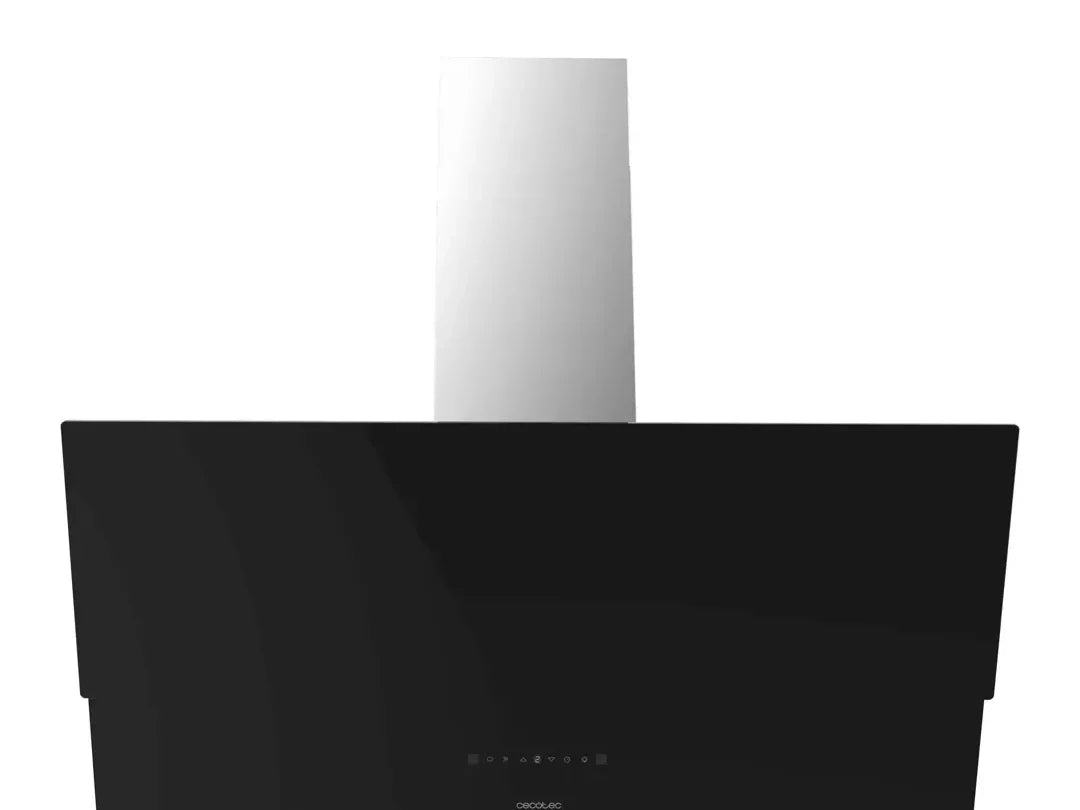 Campana extractora decorativa de 90 cm en vidrio negro A++ de Cecotec