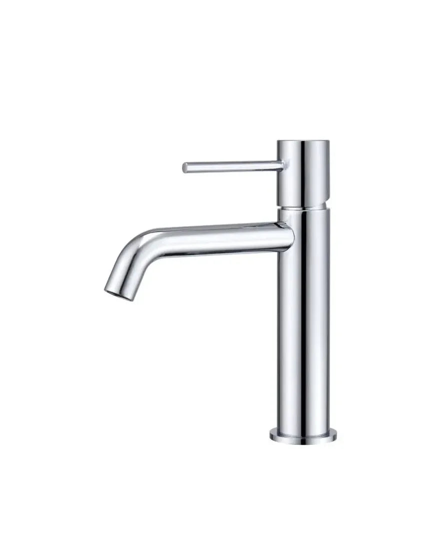 Grifo monomando de lavabo en latón con acabado cromo