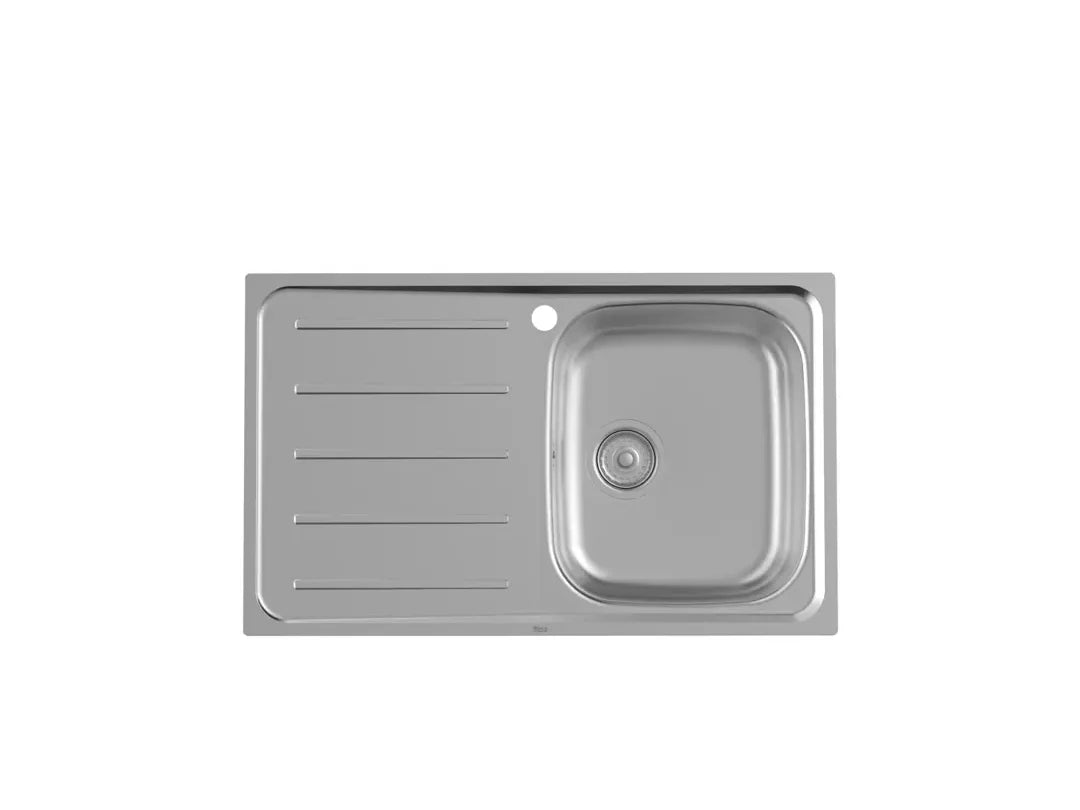Fregadero de cocina de acero inoxidable con escurridor Victoria de Roca