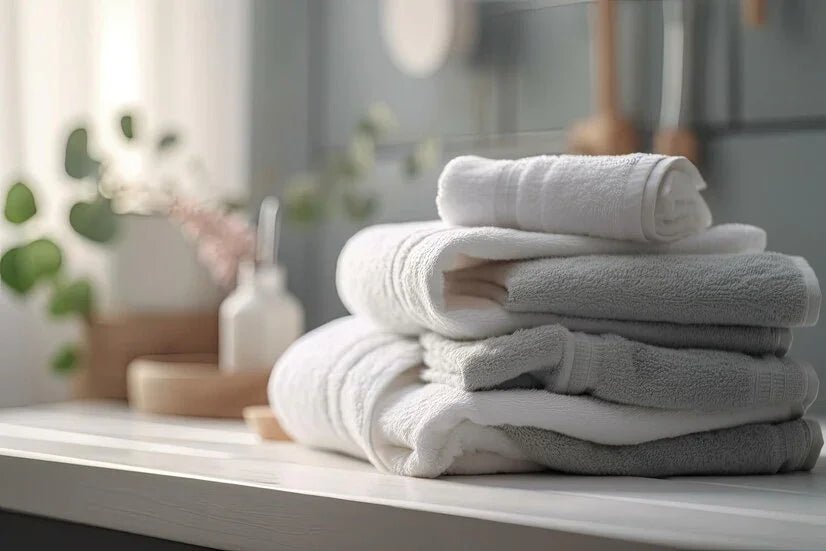 Cesta organizadora de baño con productos de higiene