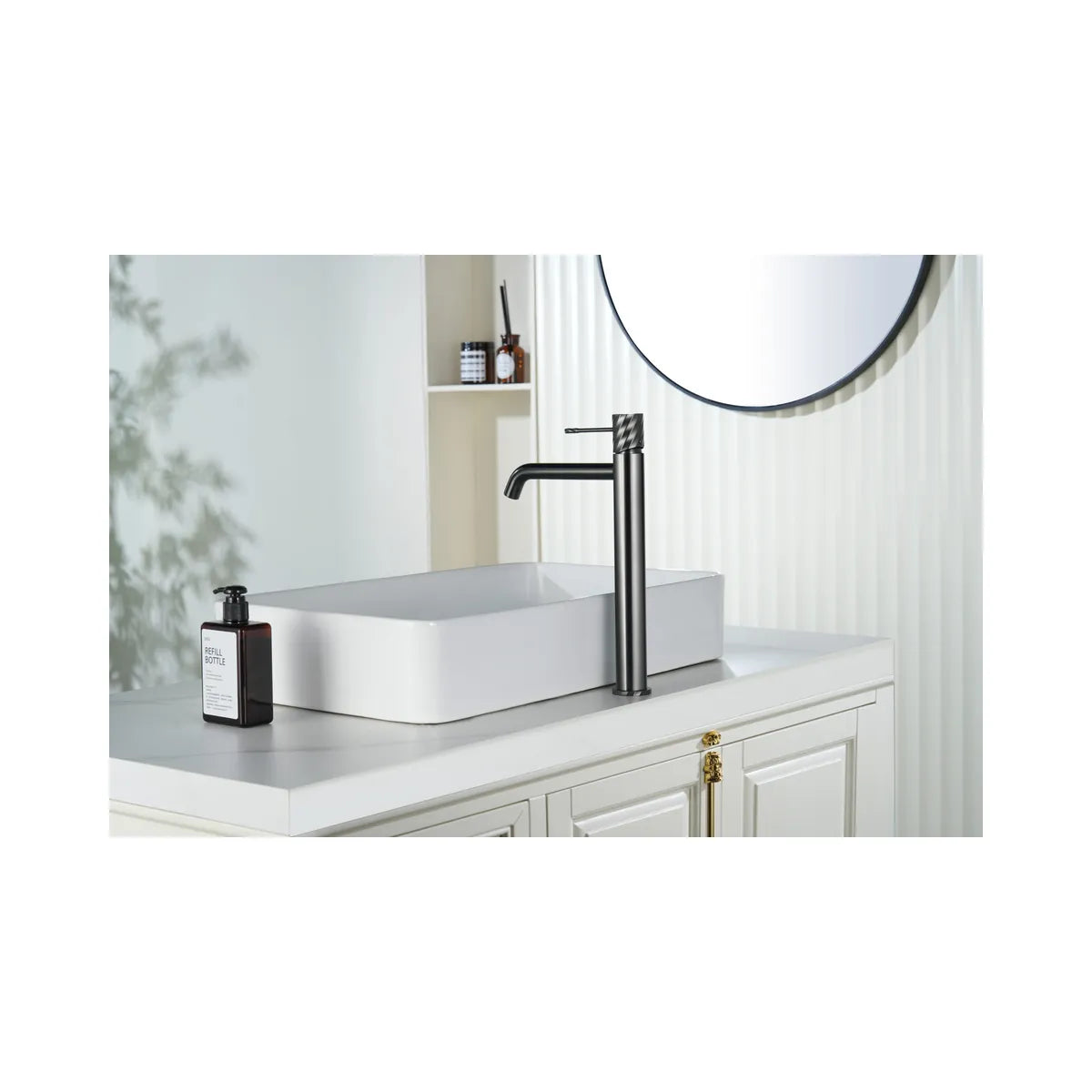 Monomando Lavabo Alto Bless Black Gun Metal Imex - ambiente_1 - Imex
