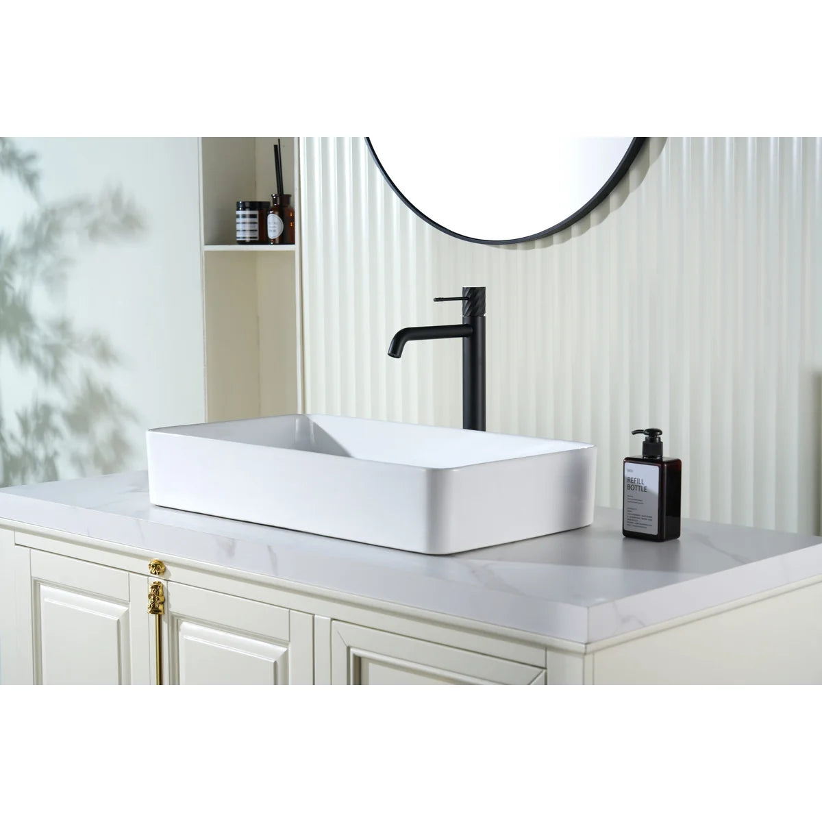 Monomando Lavabo Alto Bless Negro Mate Imex Negro en ambiente