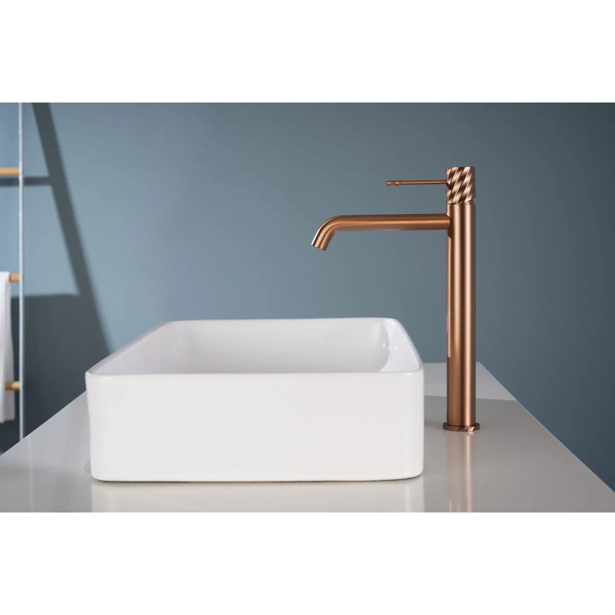 Monomando Lavabo Alto Bless Oro Rosa Cepillado Imex Oro rosa cepillado en ambiente
