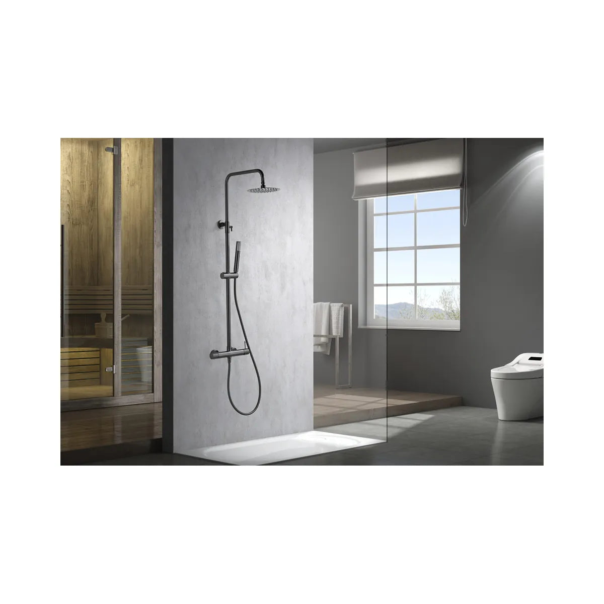 Conjunto Ducha Monomando Imex Black Gun Metal - ambiente_1 - Imex
