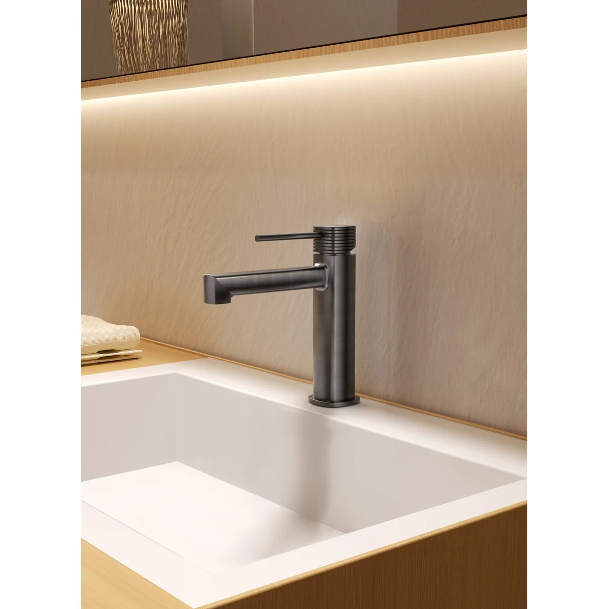 Monomando Lavabo Firenze Negro Mate Imex Negro en ambiente