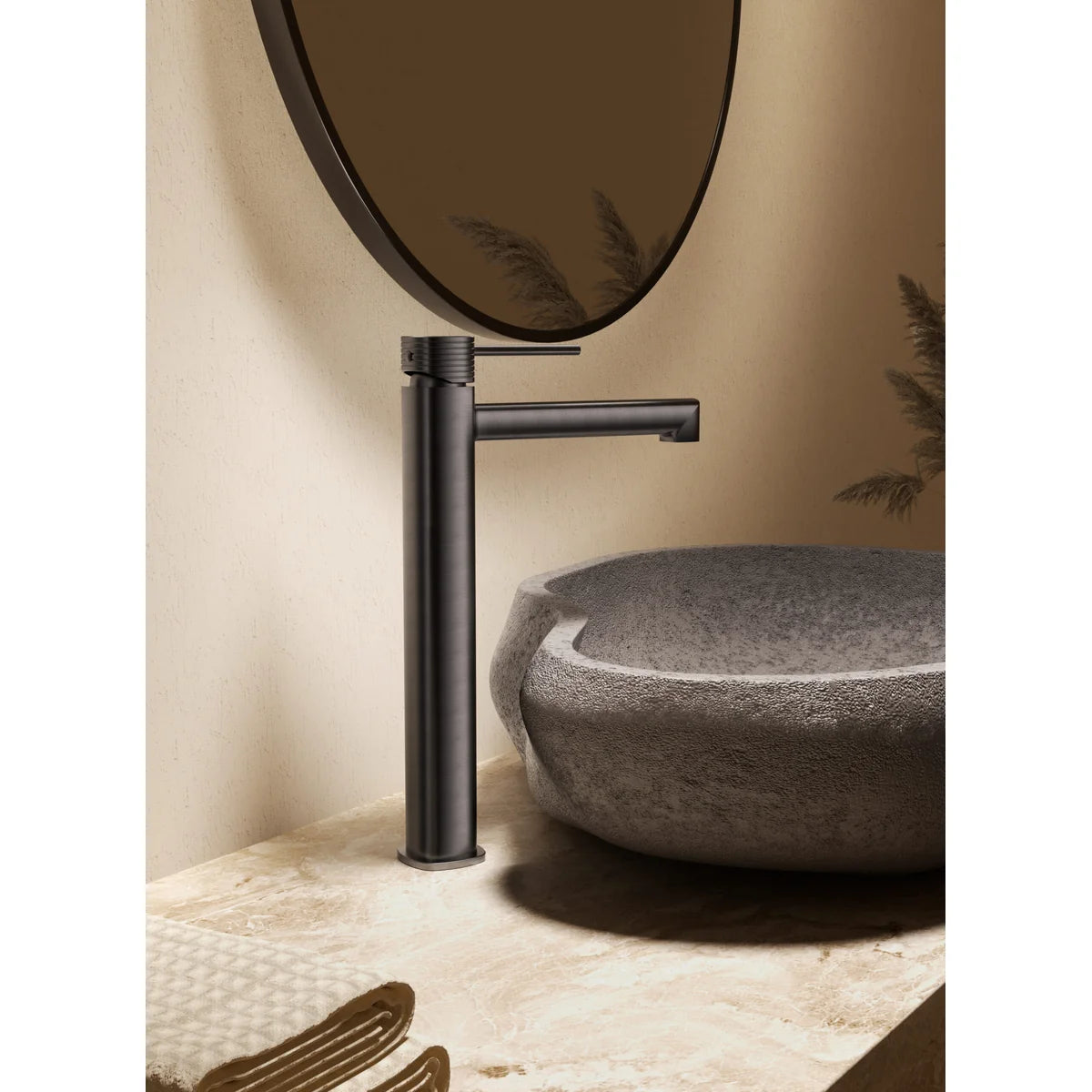 Monomando Lavabo Alto Firenze Black Gun Metal Imex Black gun metal en ambiente