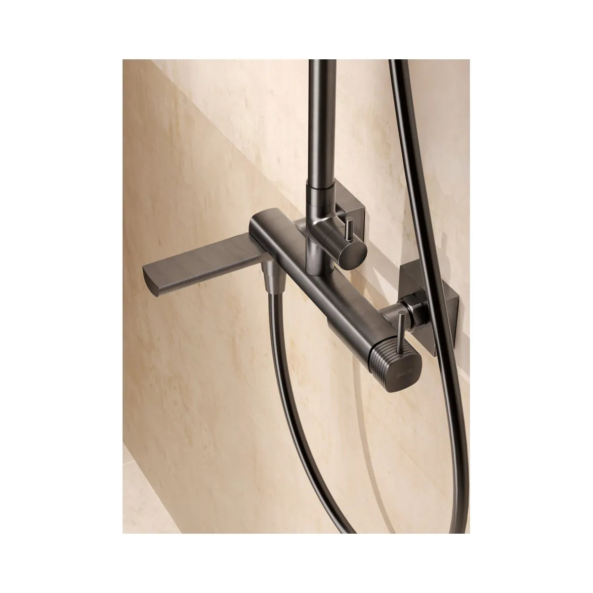 Conjunto Bañera Monomando Firenze Níquel Cepillado Imex - ambiente_3 - Imex
