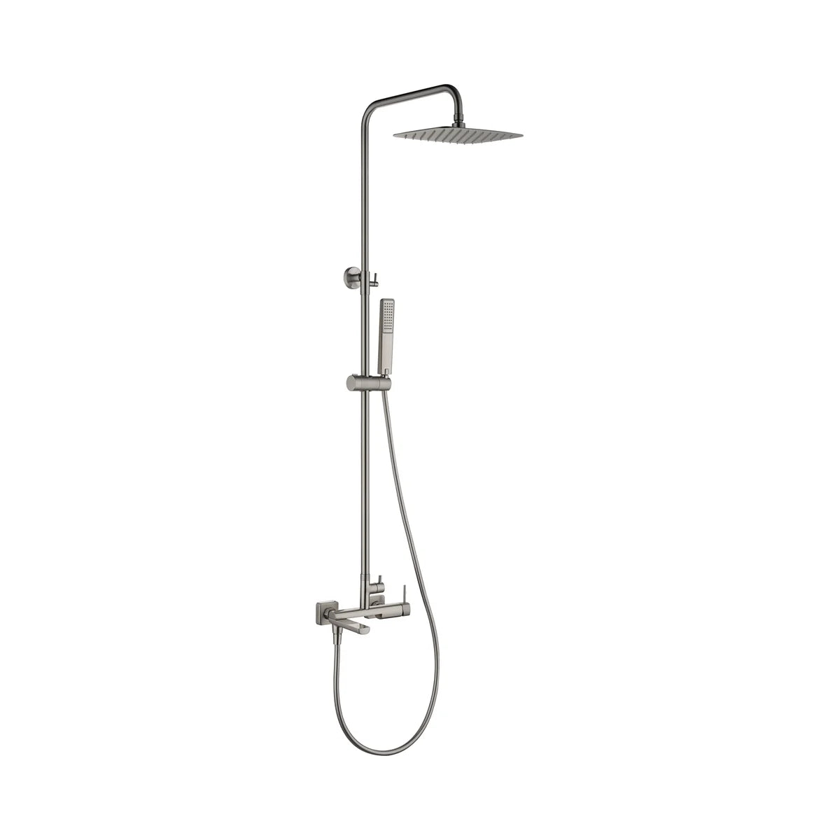 Conjunto Bañera Monomando Firenze Níquel Cepillado Imex - principal - Imex
