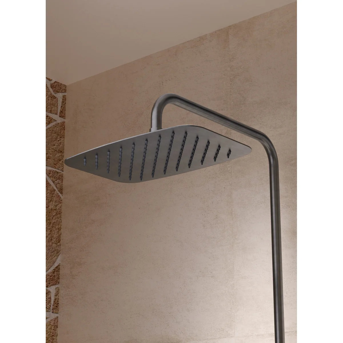 Conjunto Ducha Monomando Firenze Imex Oro rosa cepillado en ambiente