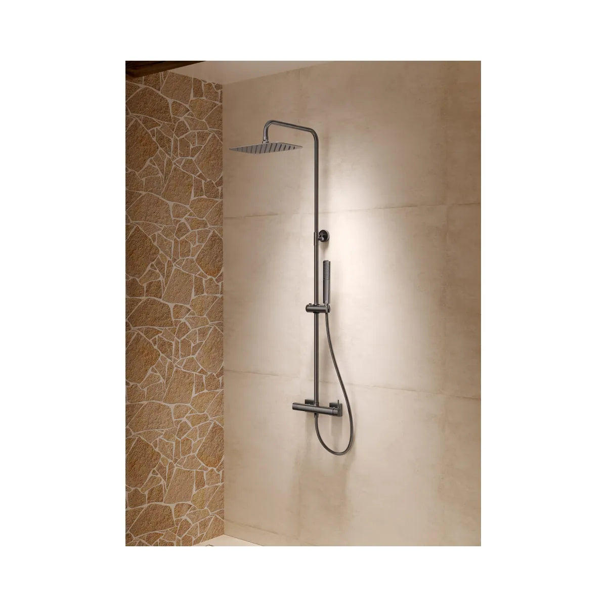 Conjunto Ducha Monomando Firenze Negro Mate Imex - ambiente_2 - Imex