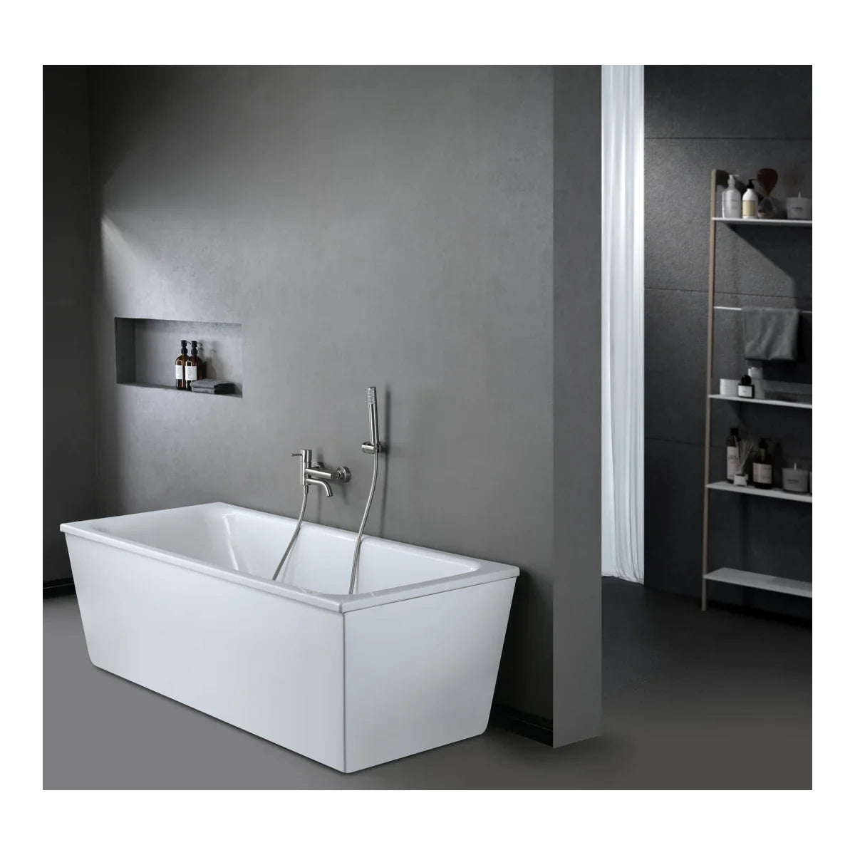 Monza Brushed Nickel Bath/Shower Kit Mixer Tap