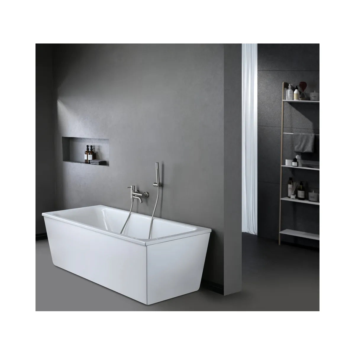 Kit Monomando Baño/Ducha Monza Níquel Cepillado Imex - ambiente_1 - Imex
