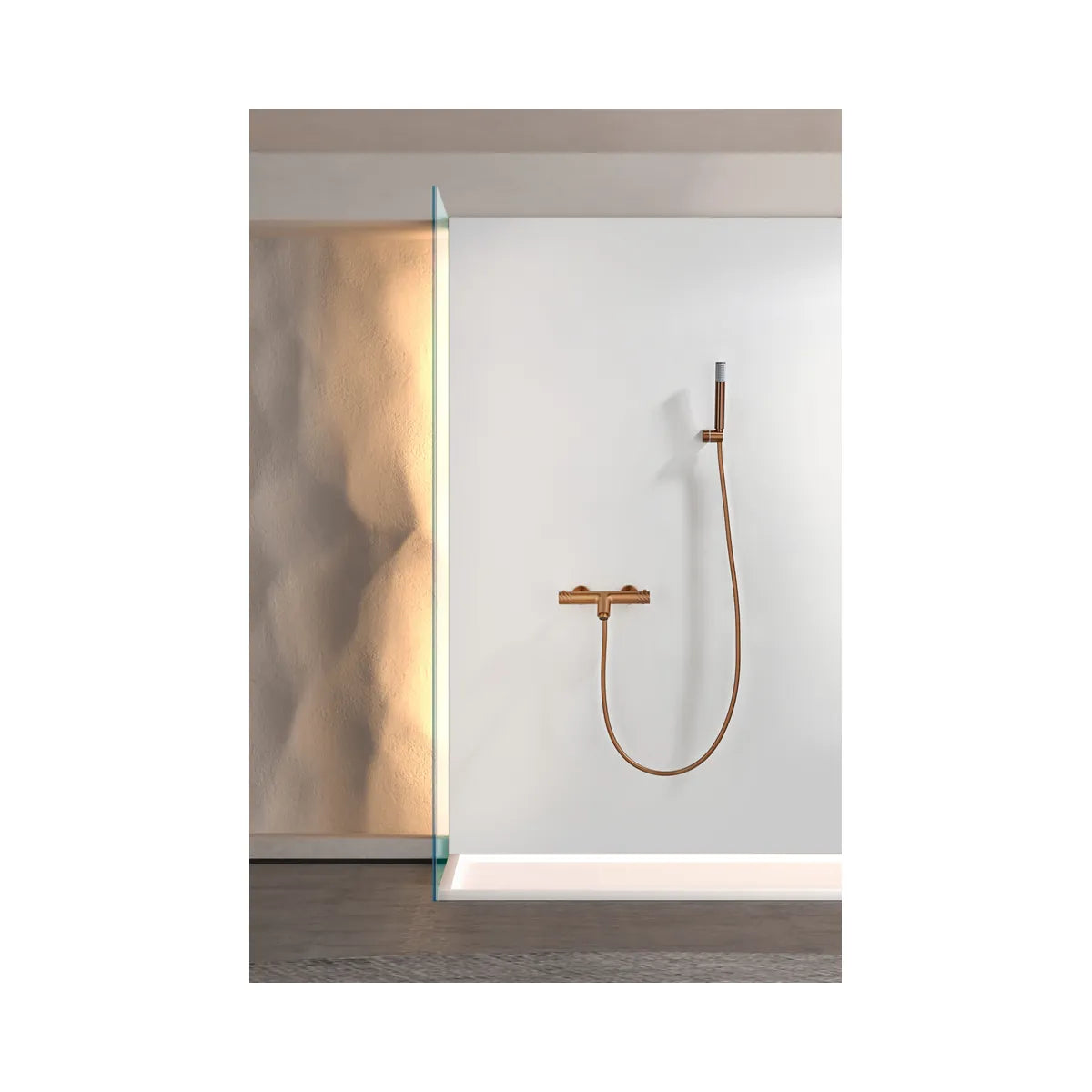 Kit Baño/Ducha Termostático Imex Bless Oro Rosa Cepillado - ambiente_1 - Imex