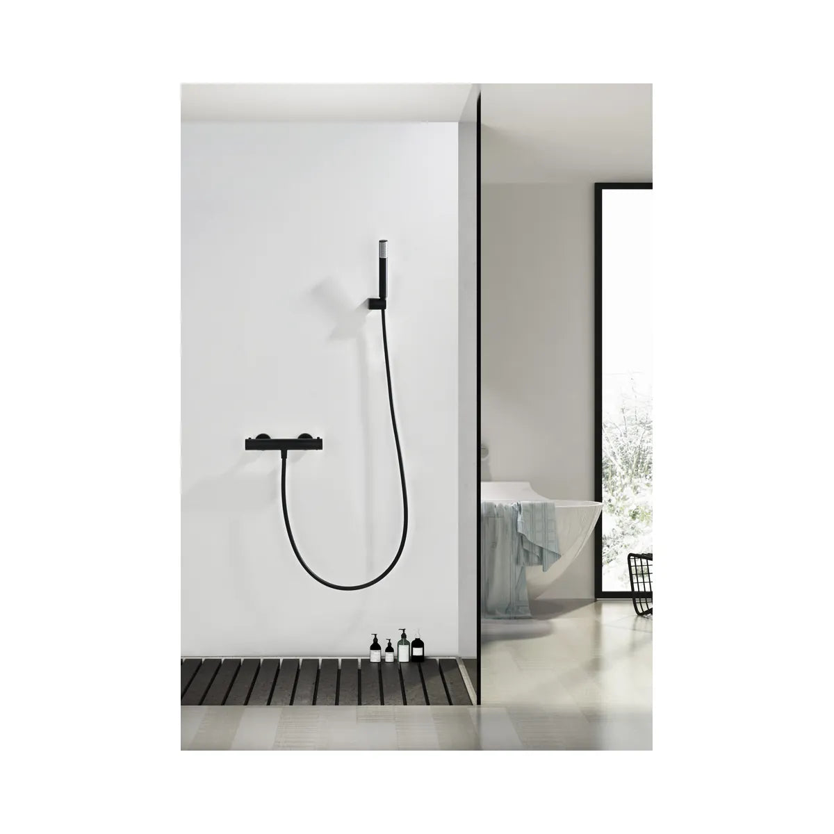 Kit Ducha Termostático Imex Bless Negro Mate | Merkimarket - ambiente_1 - Imex