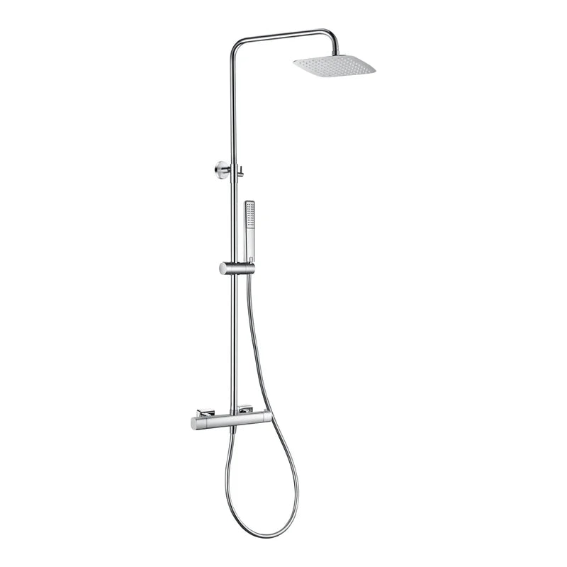 Conjunto Ducha Termostático Toscana Imex Cromo