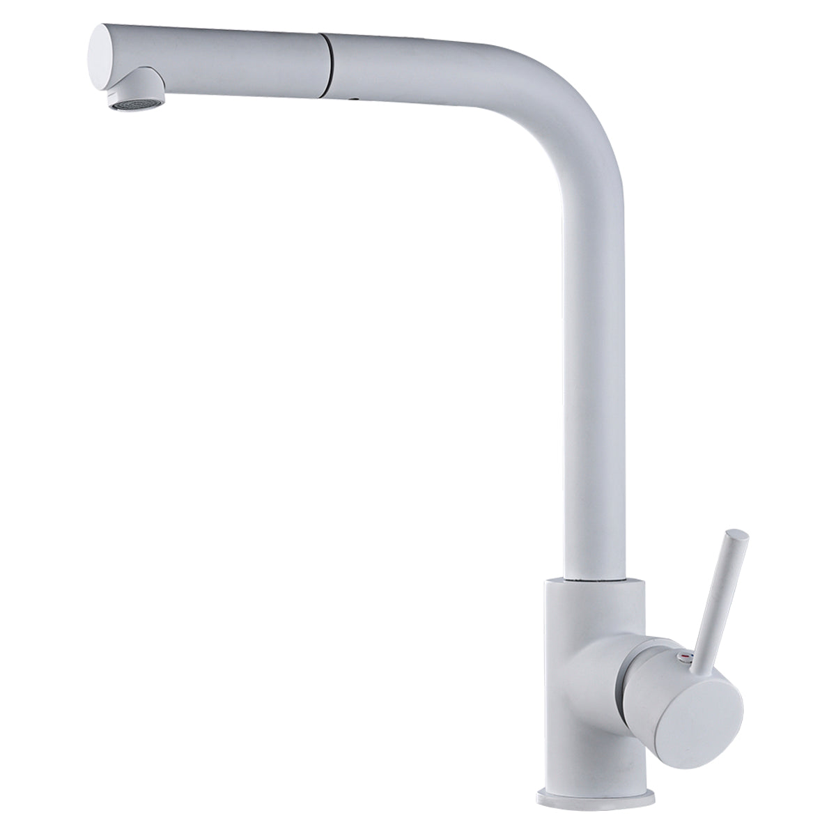 Grifo de cocina monomando extraíble con acabado en color blanco Malta Imex