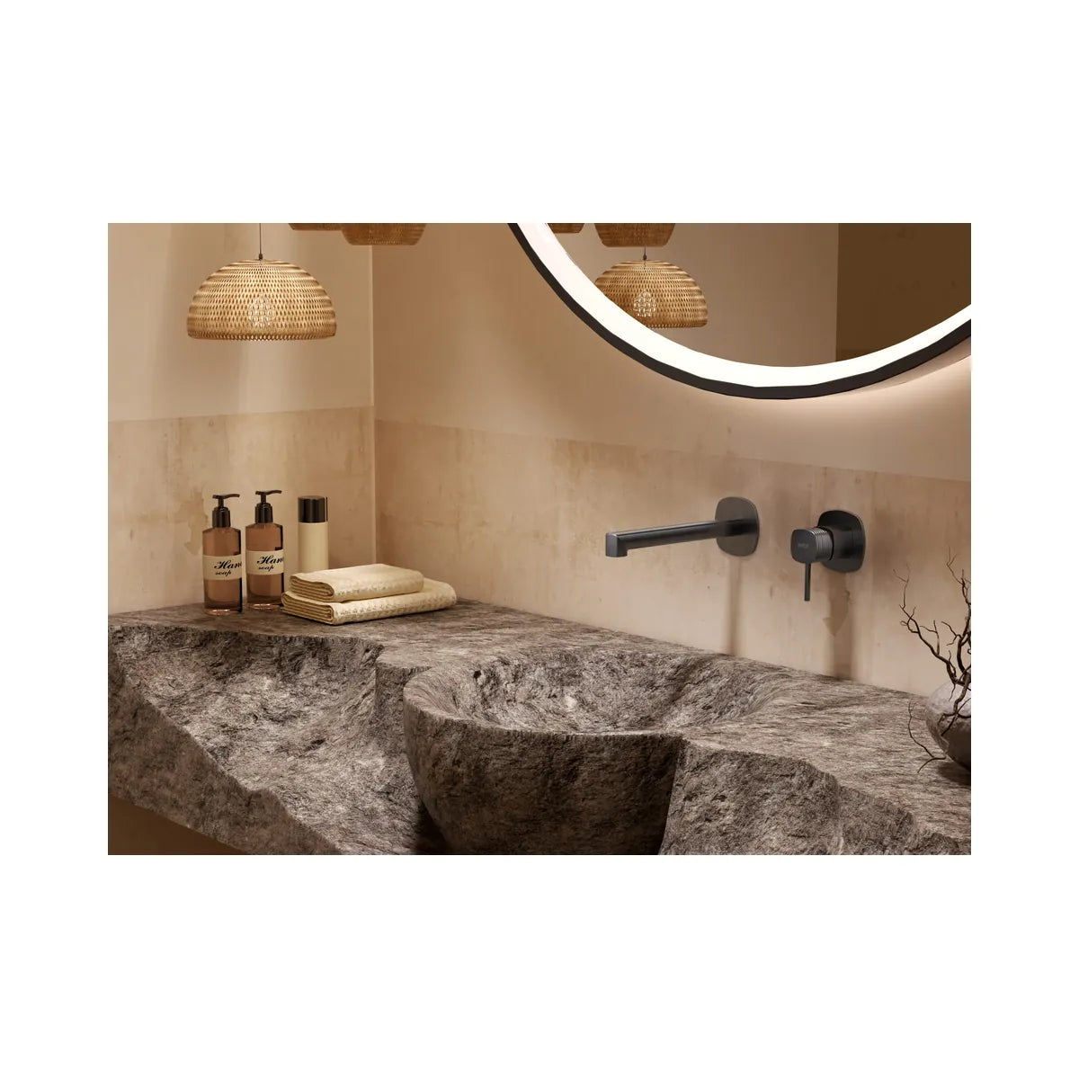 Monomando Empotrado Lavabo Firenze Negro Mate Imex - ambiente_1 - Imex