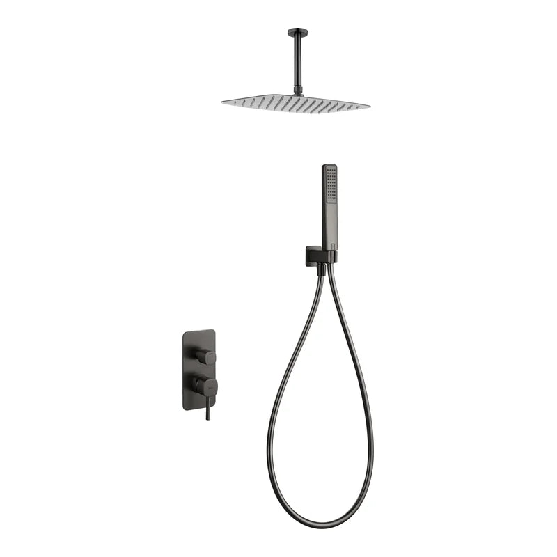 Conjunto Ducha Monomando Empotrado Arezzo Imex Black gun metal