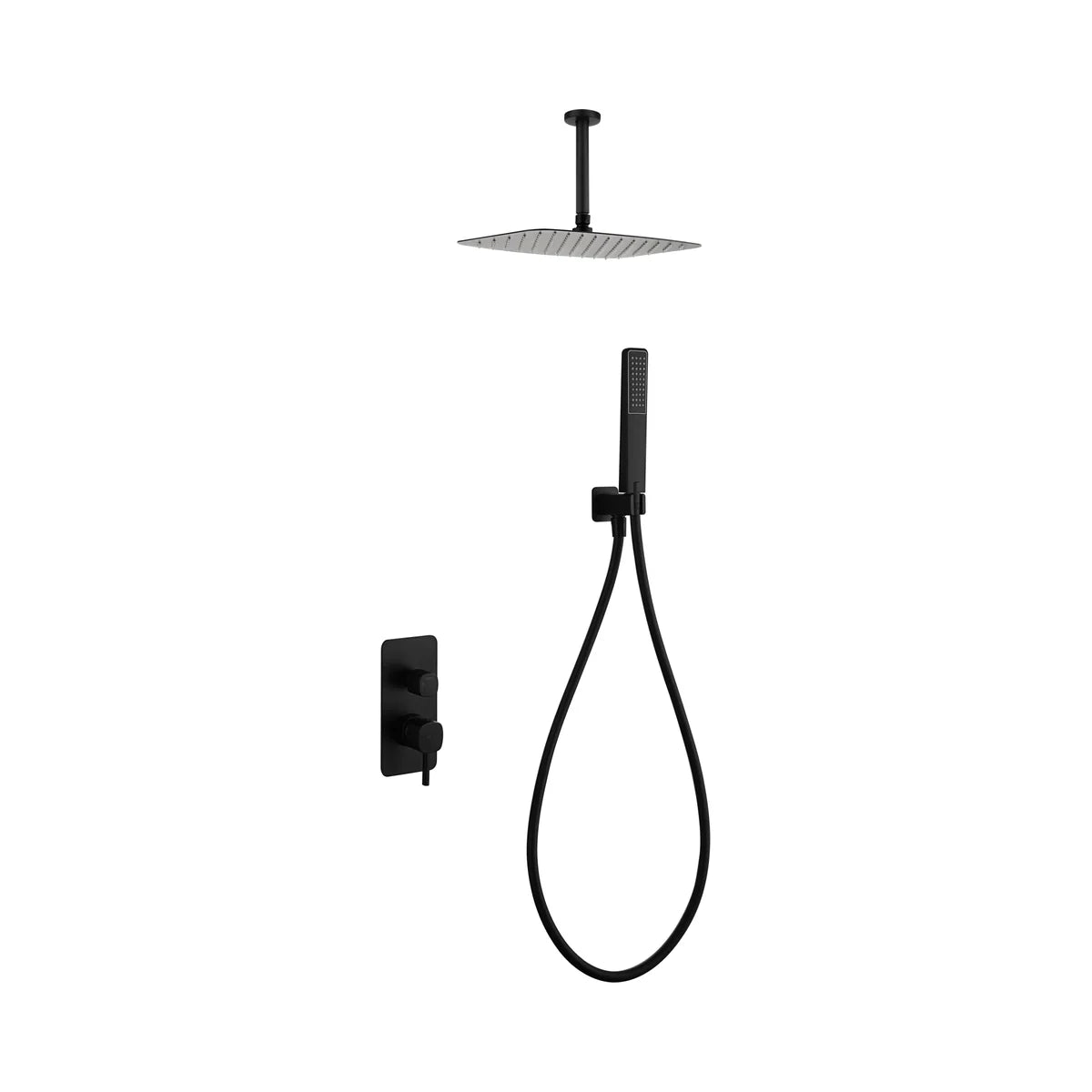 Conjunto Ducha Empotrado Imex Arezzo Negro Mate - principal - Imex