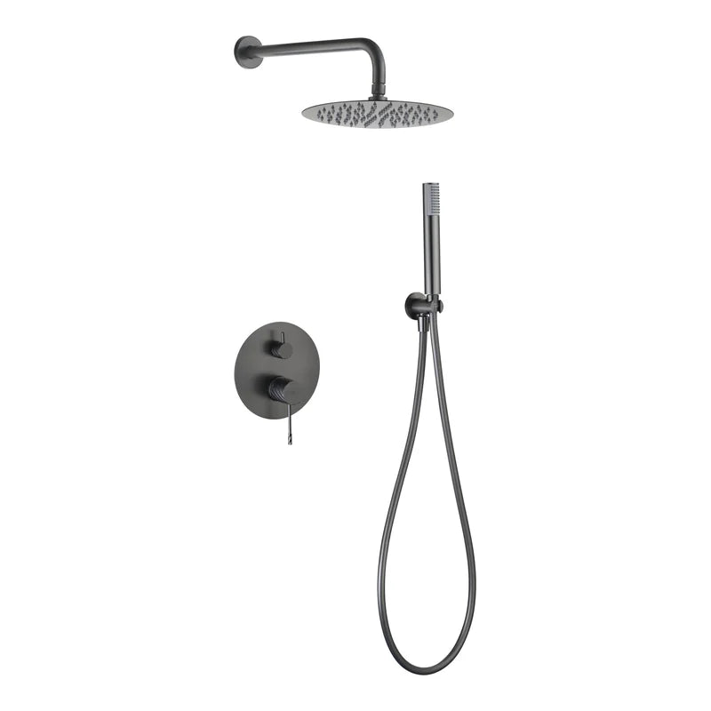 Conjunto Ducha Monomando Empotrado Bless Imex Black gun metal