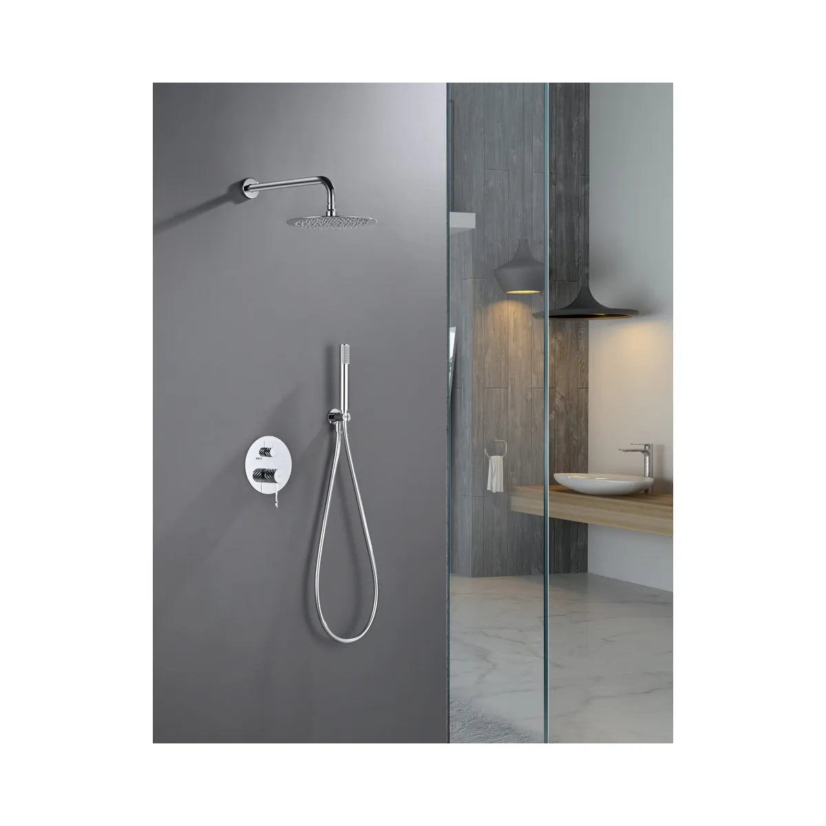 Conjunto Ducha Monomando Empotrado Imex Bless Cromo - ambiente_1 - Imex