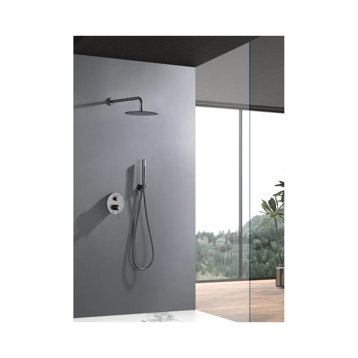 Conjunto Ducha Monomando Empotrado Imex Black Gun Metal - ambiente_1 - Imex