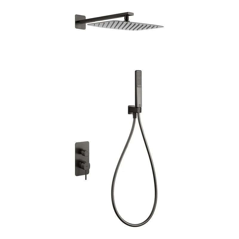 Conjunto Ducha Monomando Empotrado Firenze Imex Black gun metal