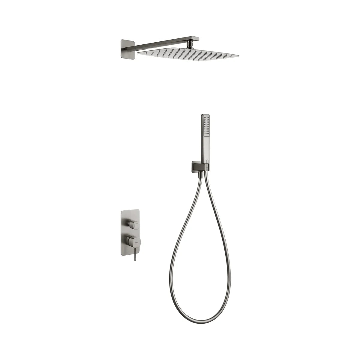 Conjunto Ducha Monomando Empotrado Firenze Imex Níquel Cepillado - principal - Imex