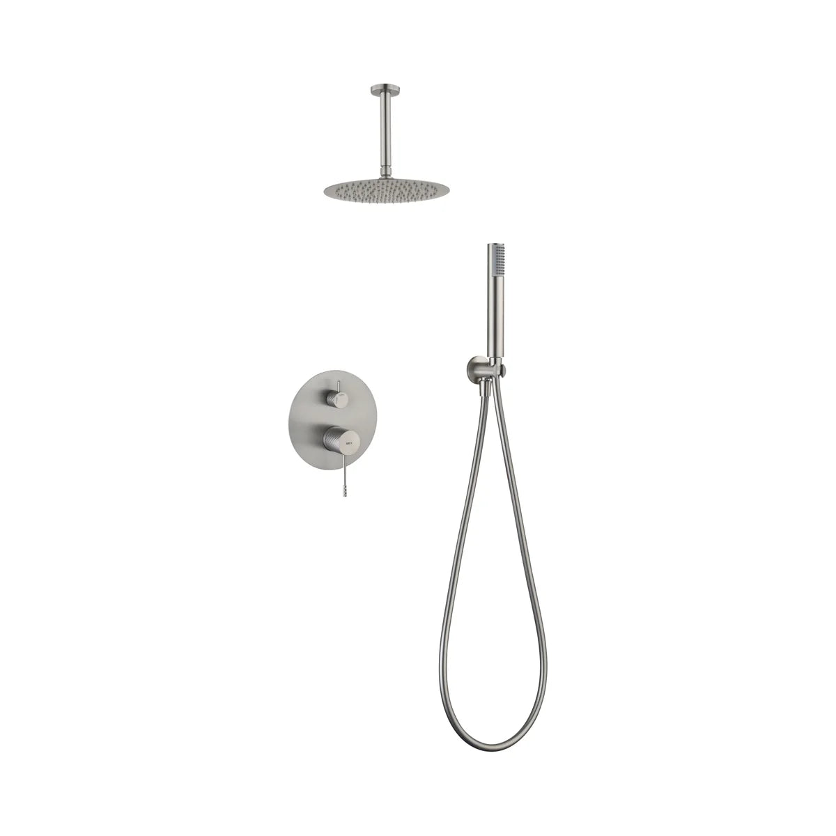 Conjunto Ducha Monomando Empotrado Imex Piamonte Níquel Cepillado - principal - Imex