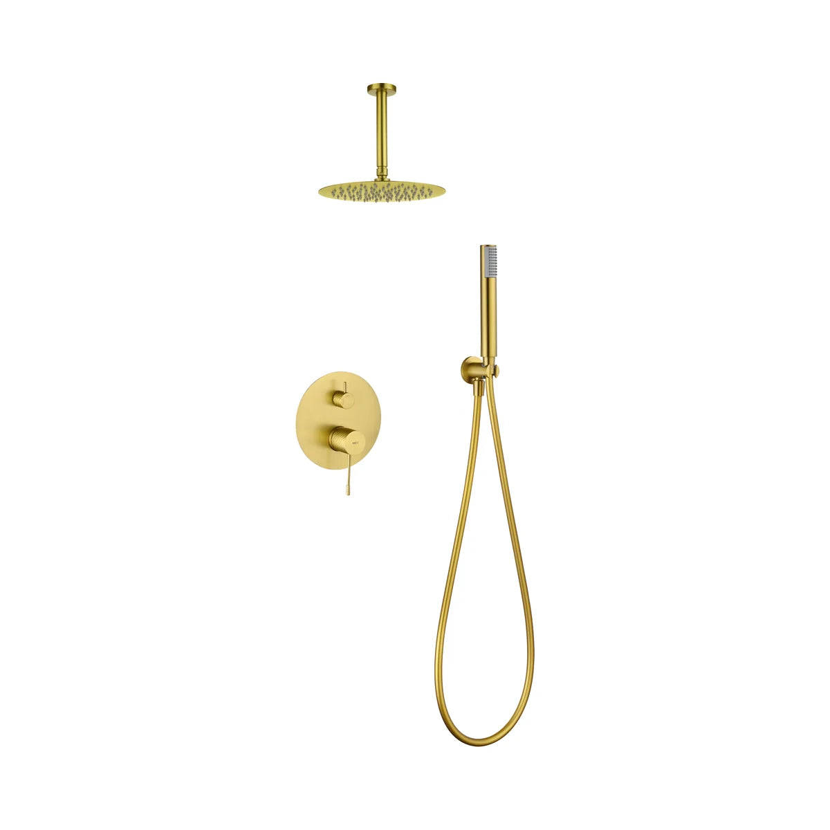 Conjunto Ducha Monomando Empotrado Imex Oro Cepillado - principal - Imex