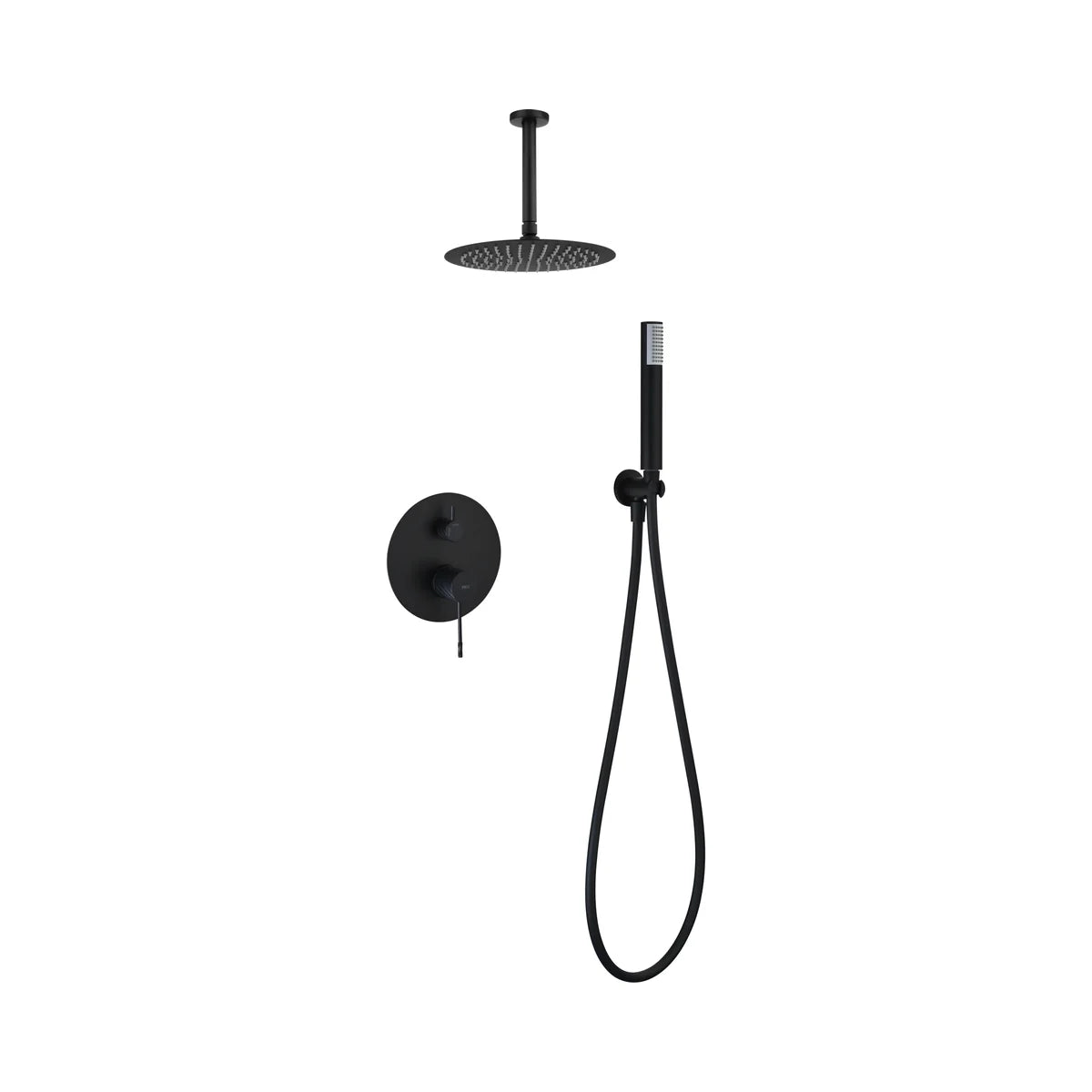 Conjunto Ducha Monomando Empotrado Palau Negro Mate Imex - principal - Imex
