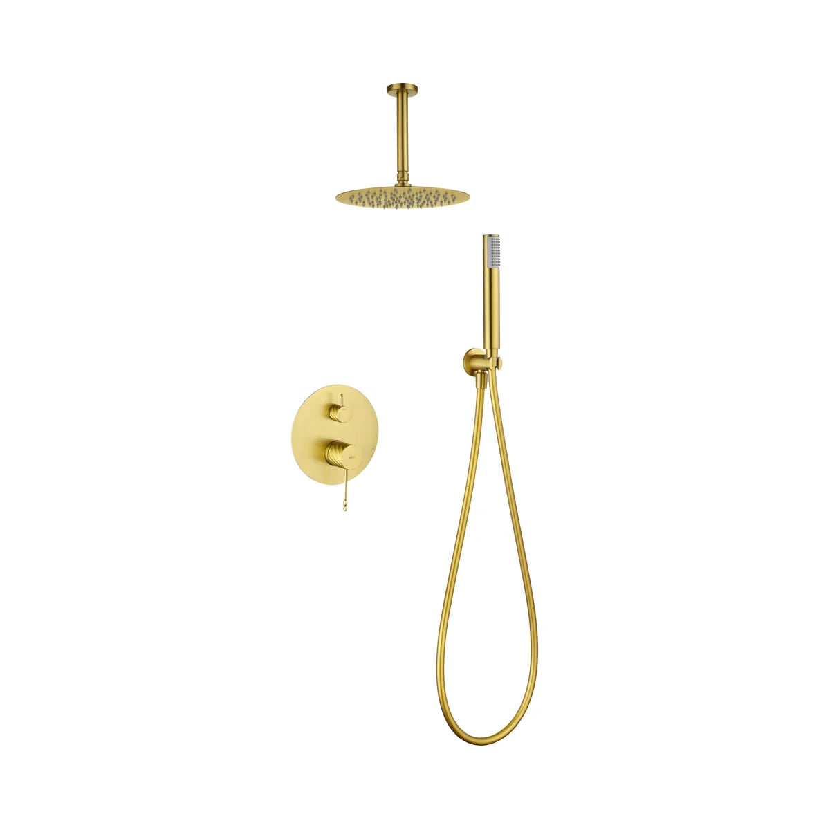 Conjunto Ducha Monomando Empotrado Imex Palau Oro Cepillado - principal - Imex
