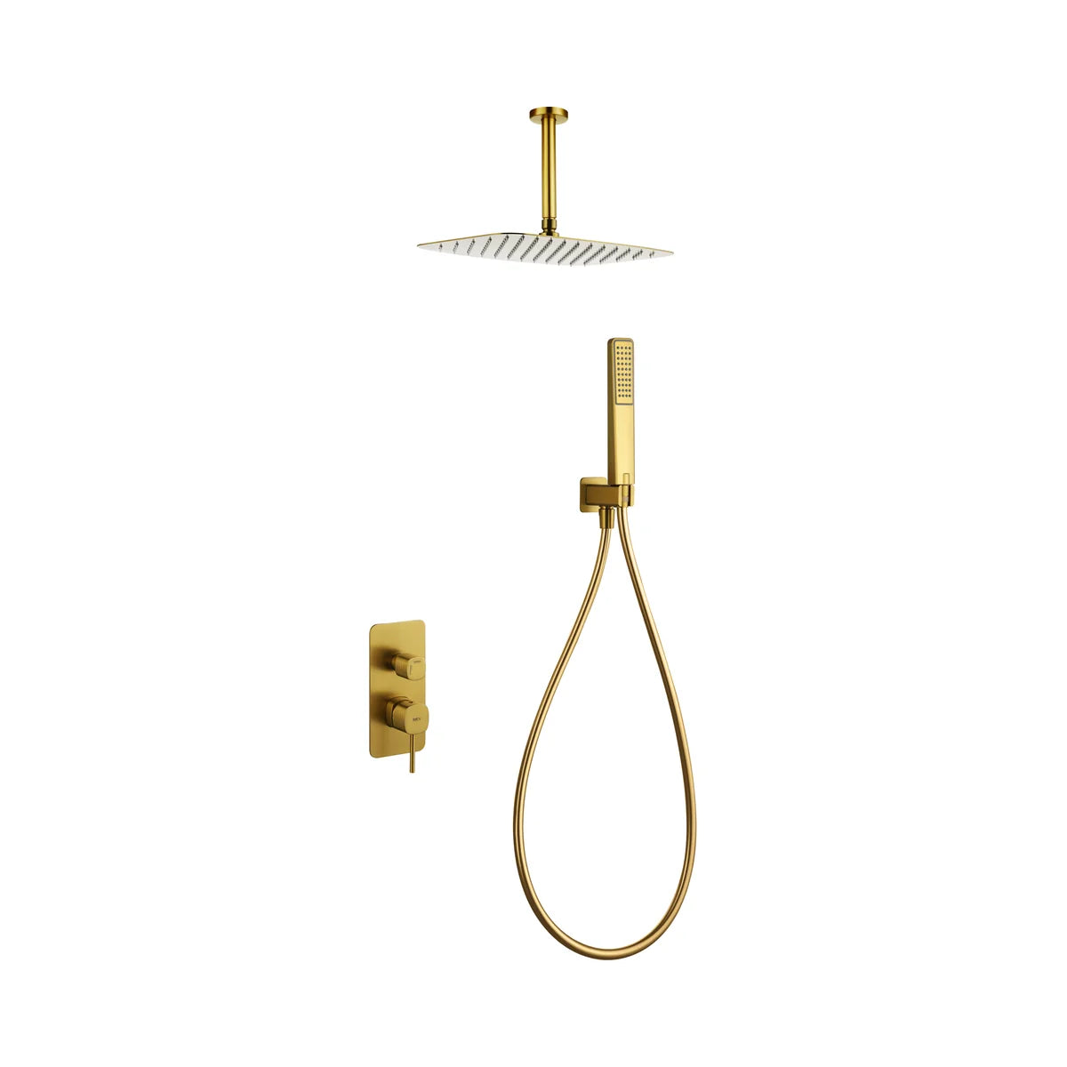 Conjunto Ducha Monomando Empotrado Imex Sassari Oro Cepillado - principal - Imex