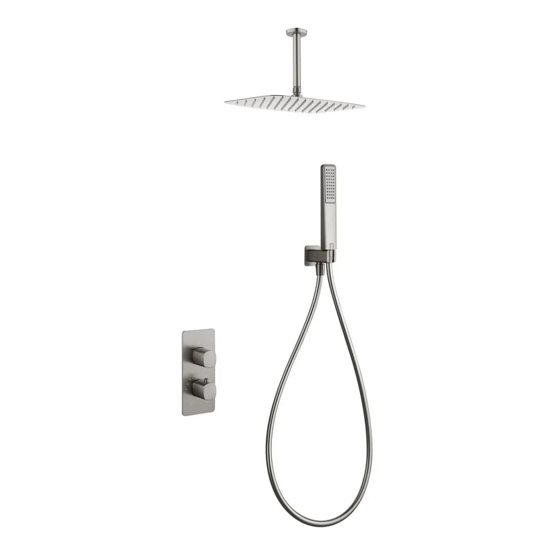 Conjunto Ducha Termostático Empotrado Arezzo Imex Níquel