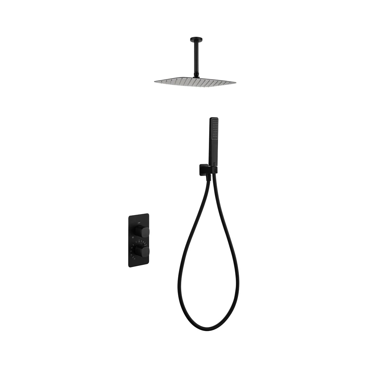 Compra Conjunto Ducha Termostático Arezzo Negro Mate Imex - principal - Imex