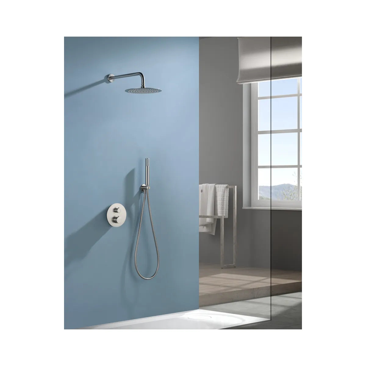 Conjunto Ducha Termostático Empotrado Bless Cromo Imex - ambiente_1 - Imex