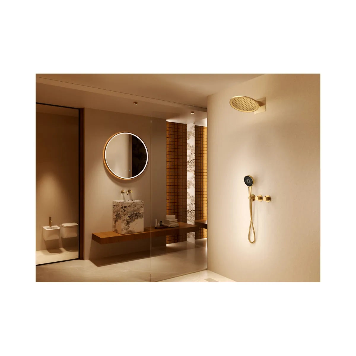Conjunto Ducha Termostático Imex Bolonia Cromo - ambiente_1 - Imex