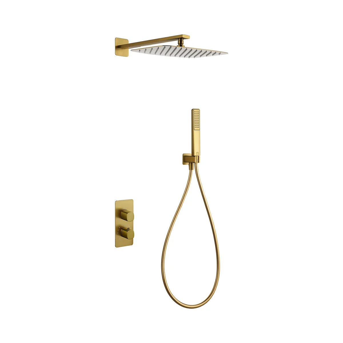 Conjunto Ducha Termostático Imex Firenze Oro Cepillado - principal - Imex