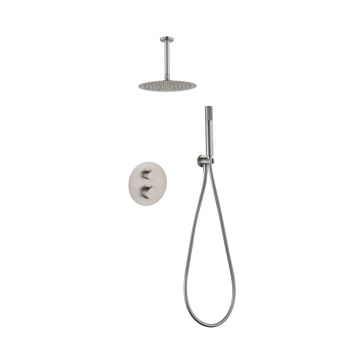 Conjunto Ducha Termostático Imex Piamonte Níquel Cepillado - principal - Imex