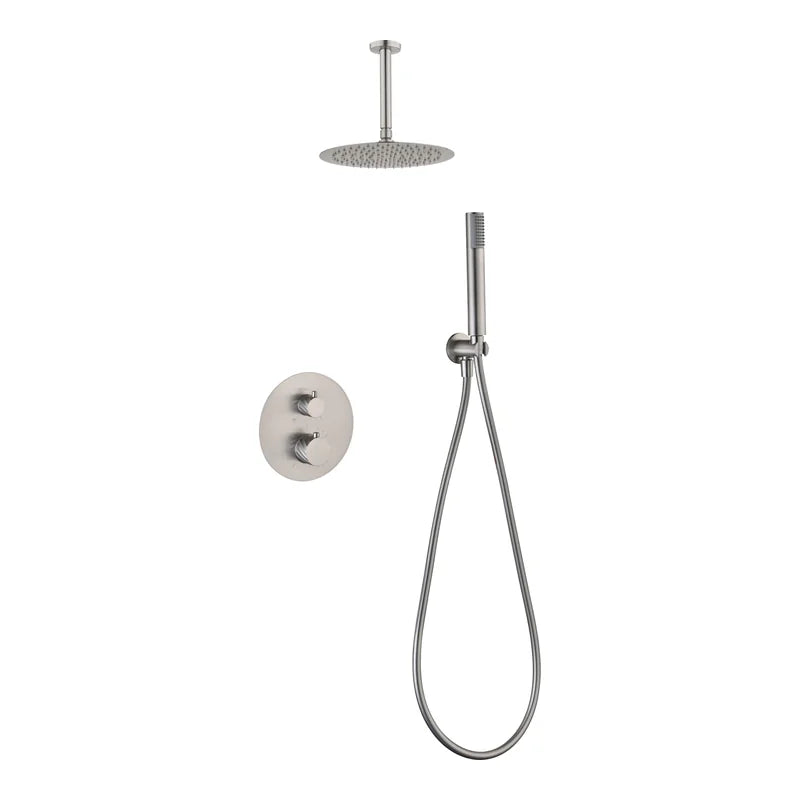 Conjunto Ducha Termostático Empotrado Palau Imex Níquel