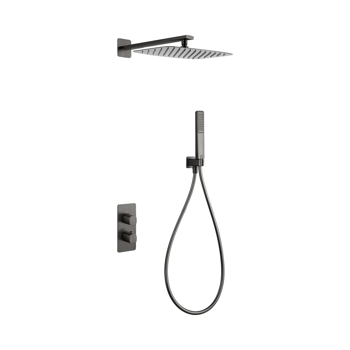 Conjunto Ducha Termostático Toscana Black Gun Metal Imex - principal - Imex