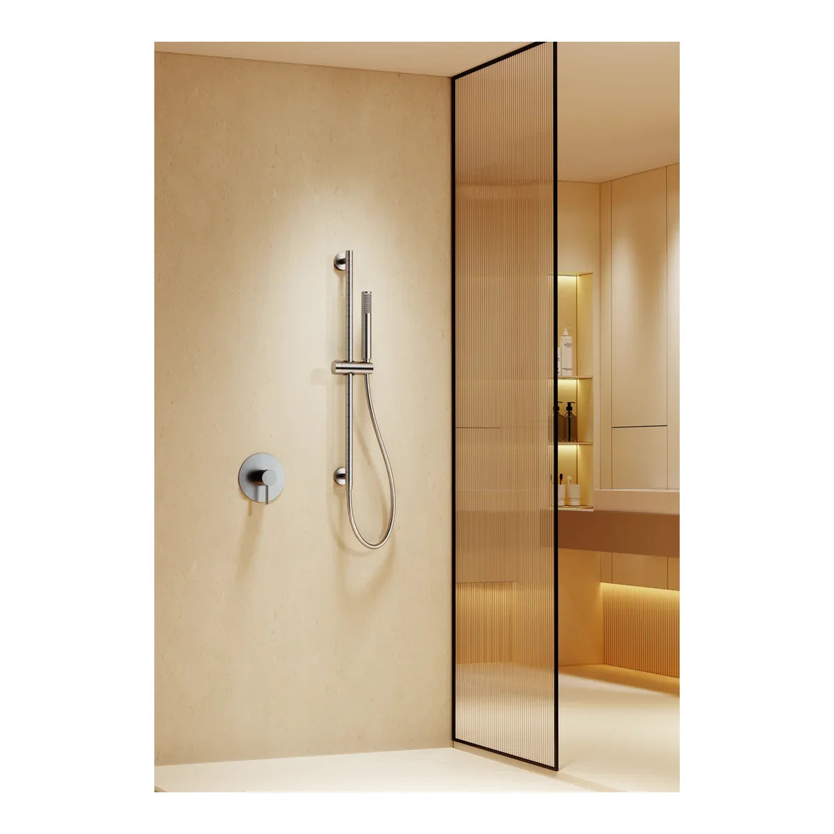 Monza 1-Way Recessed Mixer Set With Brushed Nickel Handle