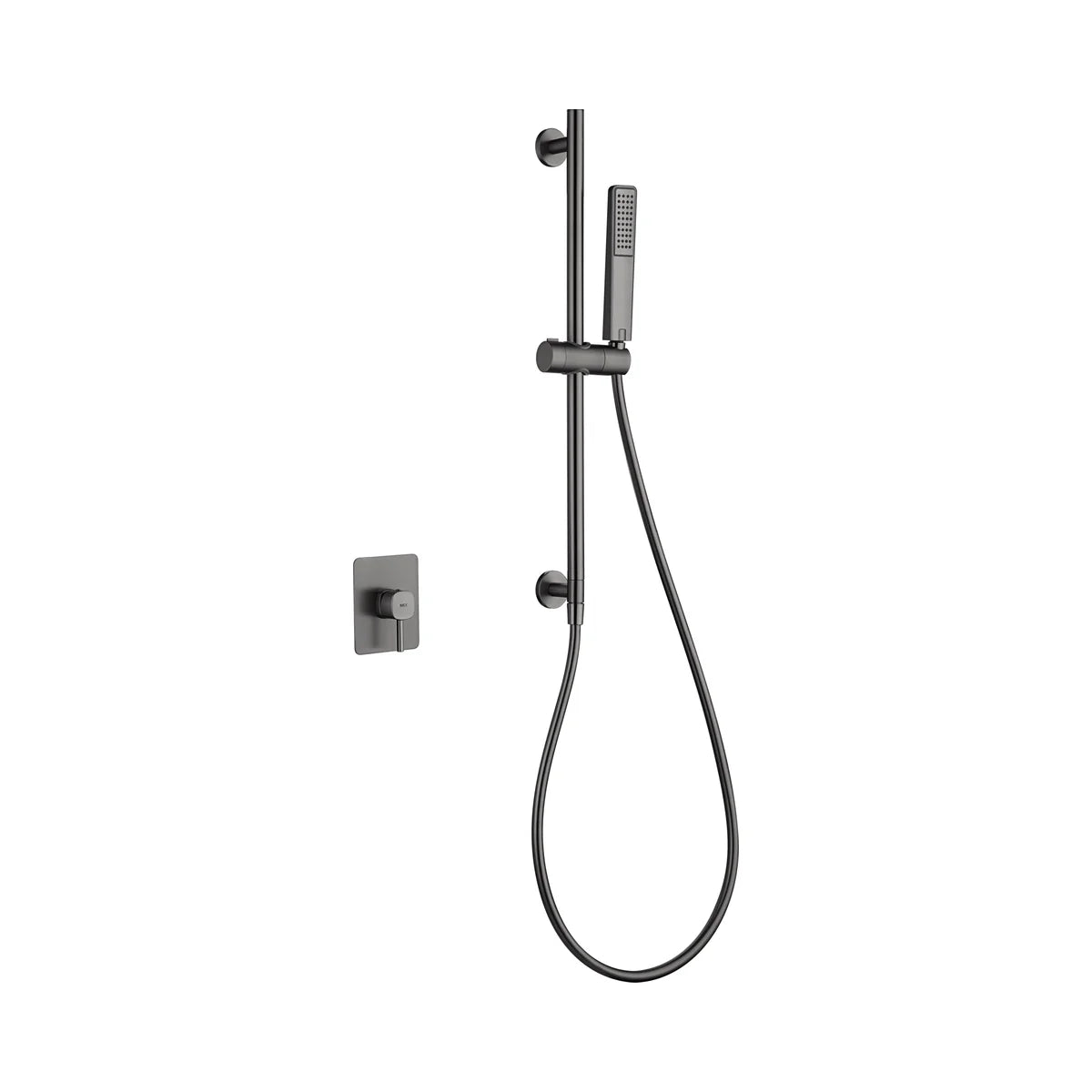 Set Monomando Empotrado Toscana Black Gun Metal Imex - principal - Imex