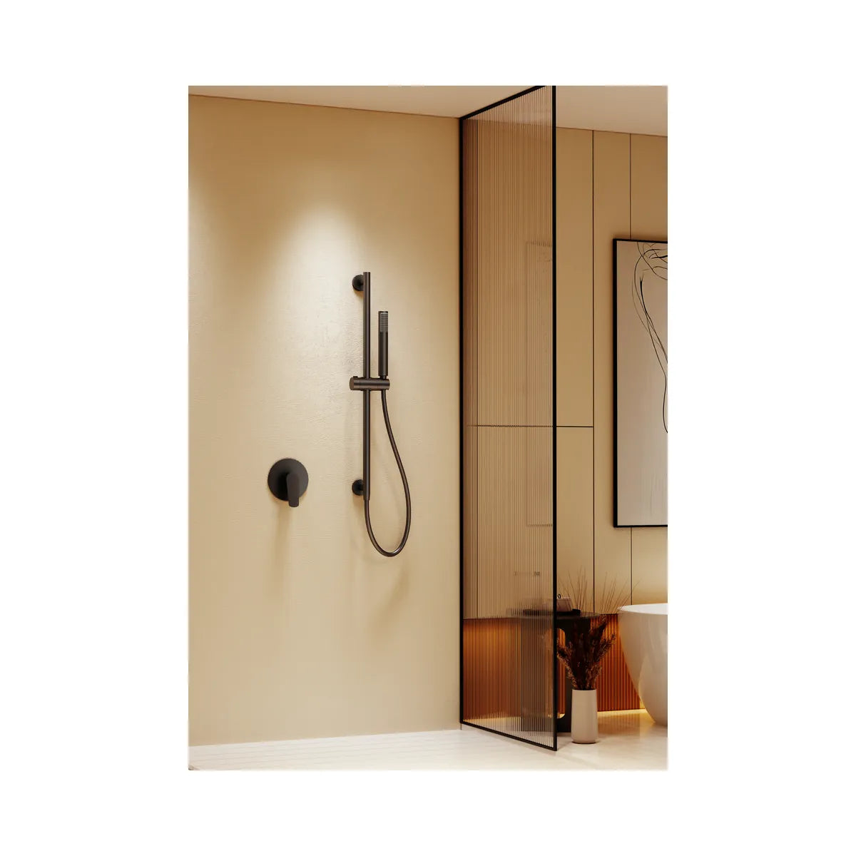 Set Monomando Empotrado 1 Vía Bélgica Negro Imex | Merkimarket - ambiente_1 - Imex