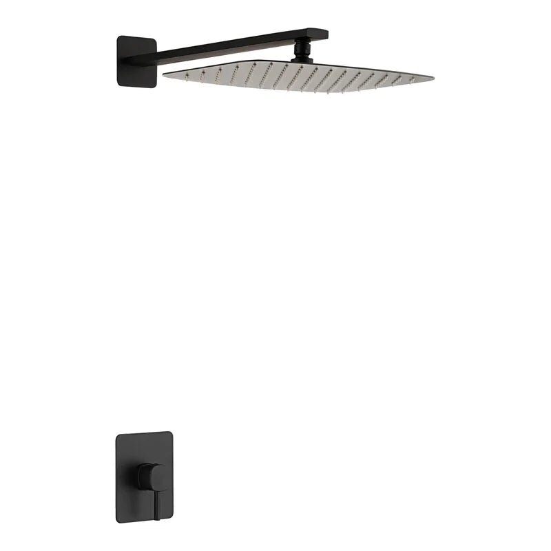 Set Monomando Empotrado 1 Vía Toscana Con Rociador Imex Negro