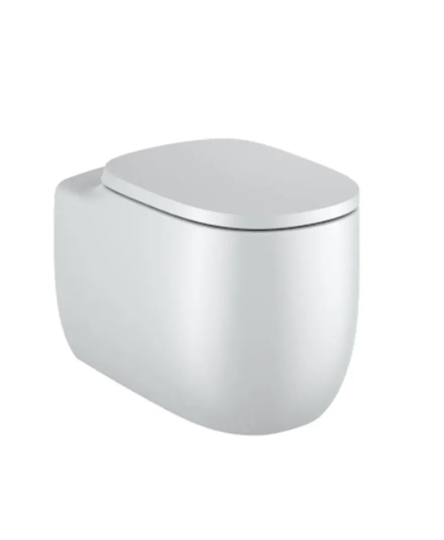 Roca Beyond Toilette à réservoir haut de 39,5 cm fabriquée en porcelaine avec une finition couleur perle