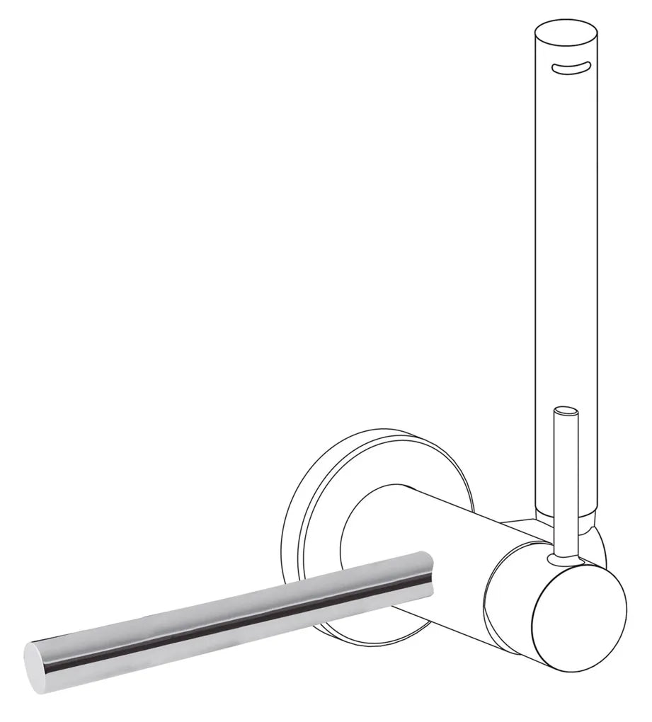 Accesorio porta toallas para grifo con ducha para inodoro con acabado cromado Study Tres 0