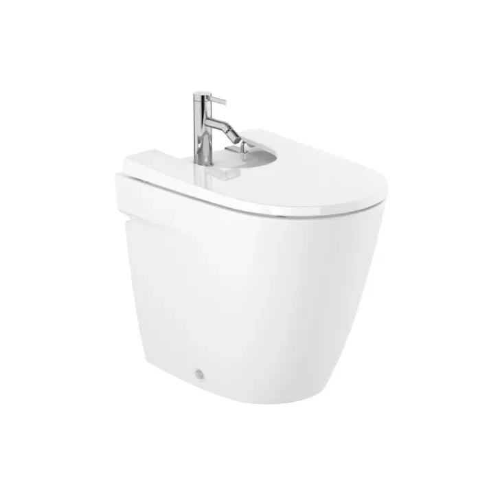 ROCA ONA A357687000 Bidé compacto de pie hecho en porcelana de 36 cm con un acabado en color blanco - MerkiMarket