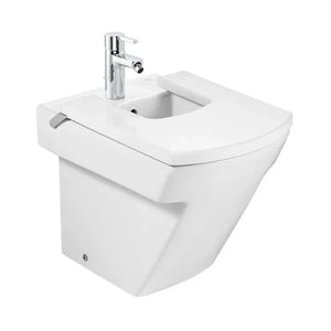 ROCA HALL A357624000 Bidet compacto para instalación adosada a pared de 35,5 cm fabricado en porcelana de color blanco - MerkiMarket