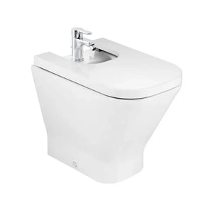 ROCA THE GAP A357477000 Bidet compacto y adosado a pared con un agujero para grifería de 35 cm de porcelana blanca Square - MerkiMarket